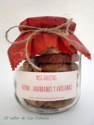 Miss galletas, avena, arándanos y avellanas