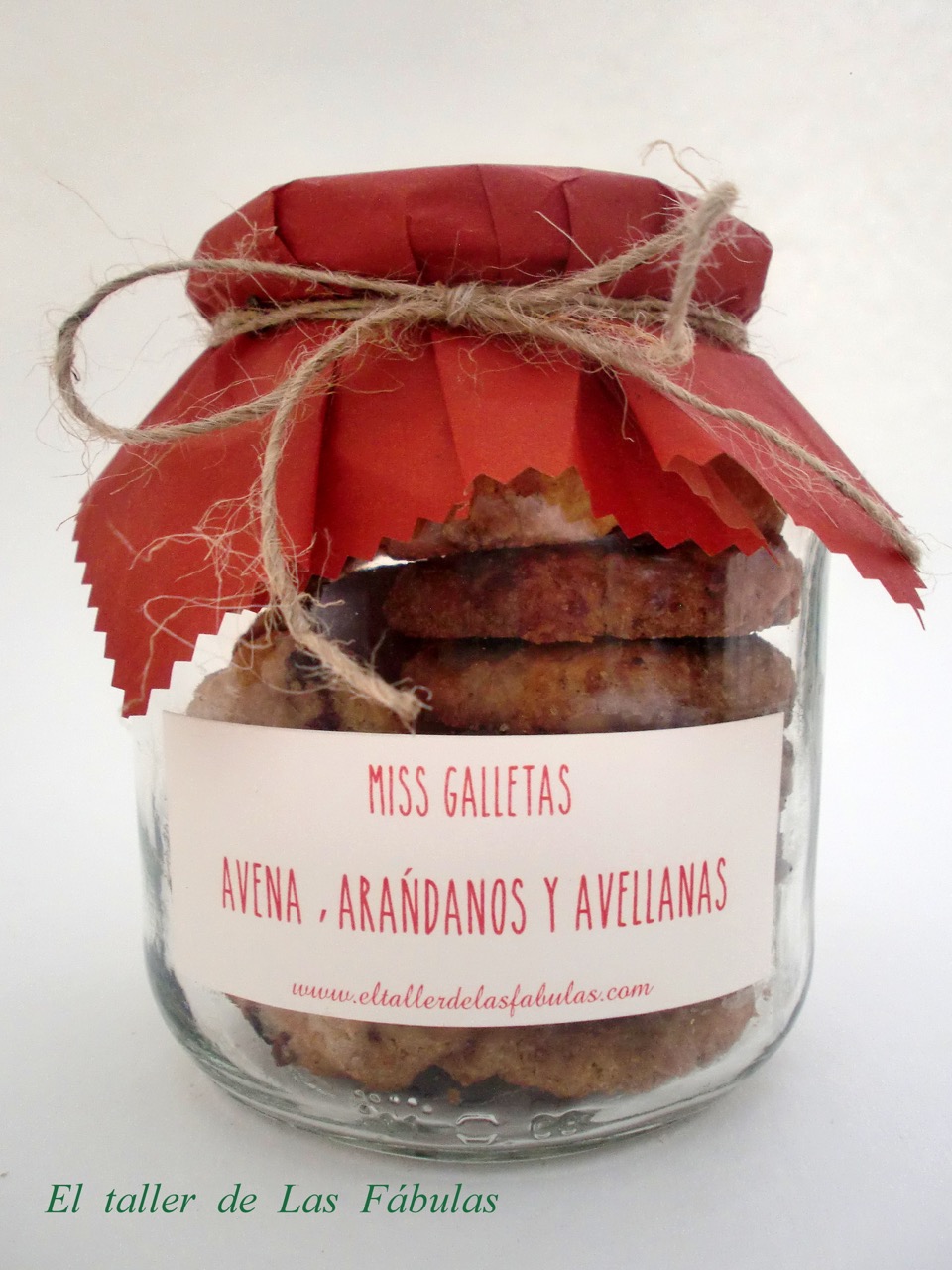 Miss galletas, avena, arándanos y avellanas