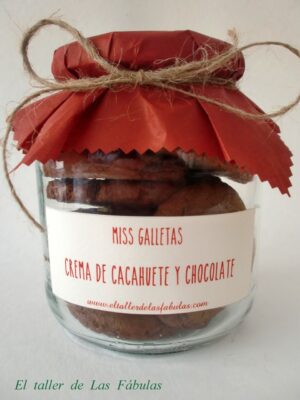 Miss galletas, crema de cacahuete y chocolate