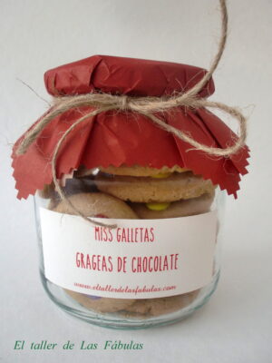 Miss galletas, grageas de chocolate