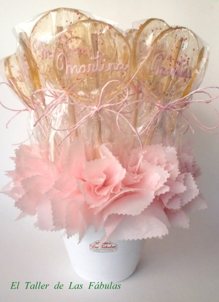 Piruletas de caramelo