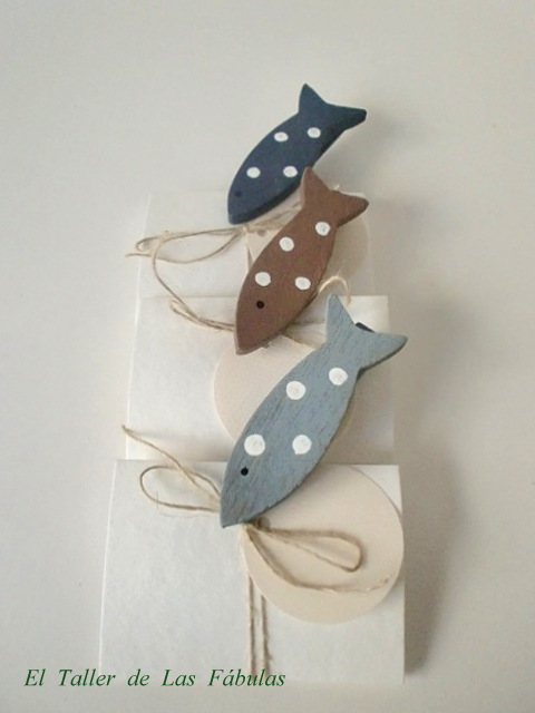 Pinzas peces de madera - Imagen 4