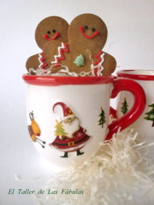 Taza de Navidad con galletas Gingerman
