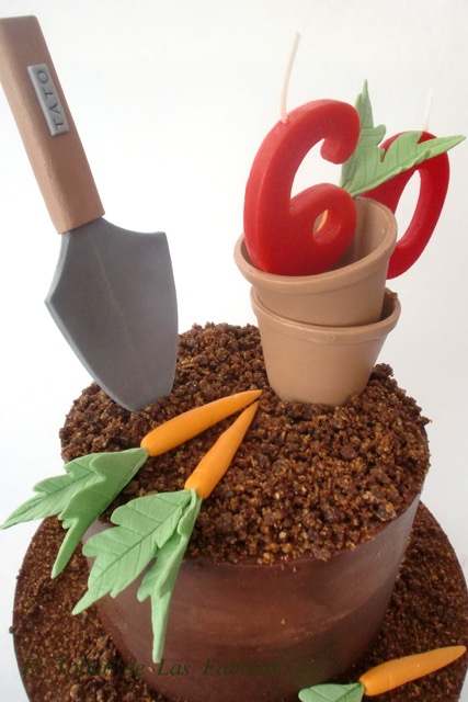 PASTEL JARDINERÍA DE CHOCOLATE